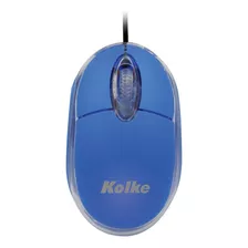 Mouse Óptico Kolke Usb 800 Dpi Plug & Play Kem-340 Color Azul