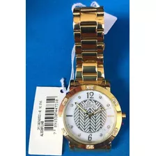 Relógio Allora Caixa Pulseira Aço Plaque De Ouro Caixa 40mm