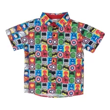 Camisa Infantil Liga Da Justiça Vingadores Heróis Festa