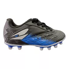 Botines De Fútbol 11 Niños Césped Dray Topfly (negro/azul)