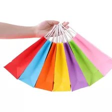 Bolsas De Papel Con Asas Pack X 12 Unidades, Varios Colores