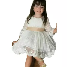 Vestido De Niña, Vestido Bautizo, Dama Honor, Vestido Blanco