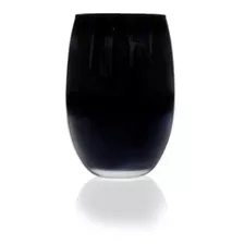 Vaso Bombe X6 Negro Vidrio Color Elegante Sin Tallo Xl