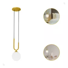 Lustre Pendente Dourado Globo Jabuticaba Soquete G9 Bivolt