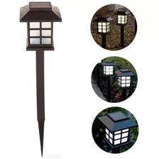 Estaca Solar Farol Iluminación Led Jardin X 6 Unidades