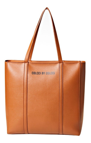 Bolsa Feminina Tote Shopper Bag Silk Grande Camel Colcci