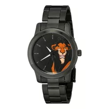 Reloj Hombre Disney W002139 Cuarzo Pulso Negro En Acero