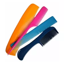 Set De Peines X4 Plastico Peluqueria Barberia Corte