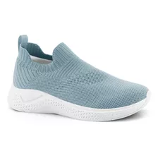 Tênis Comfortflex Knit Lisboa Ciano Feminino