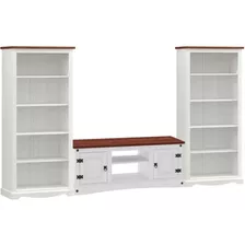 Mueble Rack De Tv + Bibliotecas - Modular - Home B/n - Lcm