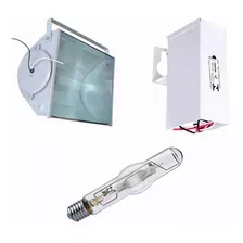 Kit Refletor Hqi Reator Vapor Metalico 400w Cultivo Hqi Hps 