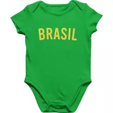 Body De Bebê Brasil Copa Do Mundo Verde