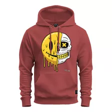 Moletom Blusa Masculina Casaco Blusão Caveira Emoji