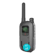 Kit X 4 Handy Baofeng Radio Walkie Talkie Bft12 16ch Uhf Lcd Color Negro