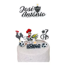 Topo De Bolo Personalizado Aniversário Atlético Mineiro Galo