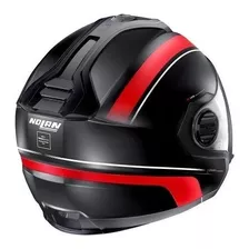 Capacete Aberto Nolan N40-5 Resolute Preto Vermelho Urbano Cor Preto/vermelho Tamanho Do Capacete 60 (l)