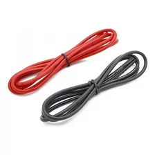 10 Metros De Fio Silicone 14awg (5mts Preto + 5mts Vermelho)