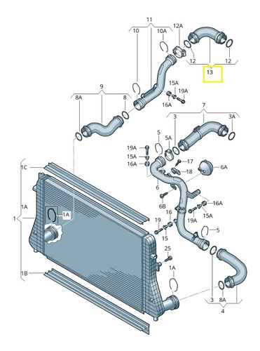 Manguera Turbocargador Vw Passat Jetta Golf 2.0 2005-2017 Foto 2