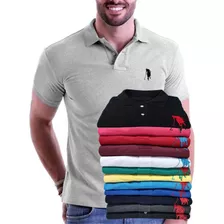 Kit 5 Camisa Gola Polo 12 Cores Masculina Top Revenda Novo