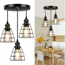 Luz De Techo Colgante De Cocina Ajustable De 3 Luces Ja...