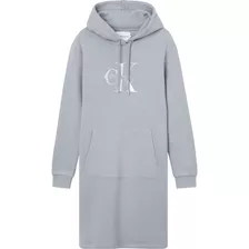 Vestido Glossy Monogram Gris Calvin Klein Mujer