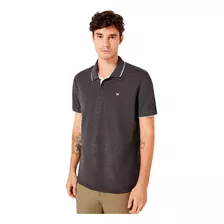 Camisa Polo Básica Hering Masculina Em Malha Piquet - Cinza