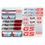 Calcomanias  Stickers Para Moto Dm 250 Italika Ros/gri