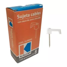 Grampa Clip Nº8 Para Cable Chato Clavo Acero Pack X1000 