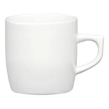 24 Tazas De Cerámica Antartic Santa Anita 250 Ml - 24 Pzas Color Blanco