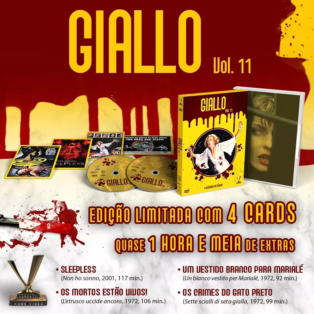 Dvd Giallo Vol. 11 / 4 Clássicos Do Suspense Italiano