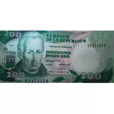 Billete De 200 Pesos Colombiano 