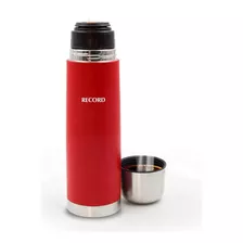 Termo Acero Inox 1 Litro Doble Pared Record Color Rojo