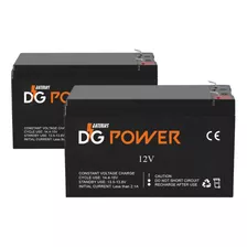 2 Baterias Selada Dg Power 12v 7a Alarme Cerca Nobreak