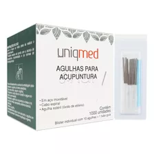 Agulha Acupuntura Sistêmica 0,18x8 Facial 1000 Agulhas Ting