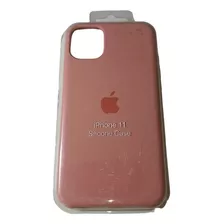 Funda Silicone Case Rosa Palido Para iPhone 11 Con Logo