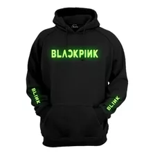 Buzo Canguro Luminiscente Brilla Oscuridad Blackpink