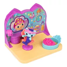 Gabbys Dollhouse, Mercats Spa Room Playset, Con Mercat Toy F