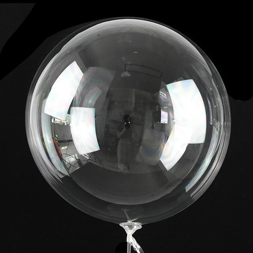 50 Unidades Balão Bubble 18 Polegadas Silicone Transparente