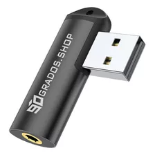 Adaptador Usb A Jack 3.5 Mm Para Audifonos Tarjeta De Sonido