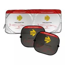 Set 3 Piezas Tapa Sol Momo Carro Protector Uv Parasol Auto