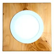 Lámpara De Techo Madera Led Incorporado 12w