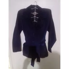 Chaqueta De Cuero Y Gamusa Dama