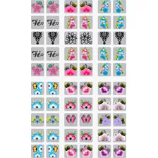 450 Adesivos De Unha 3d Flores Borboleta Cartelao Pre Pronto