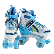 Patines De 4 Ruedas Ajustable Niño Niña Rueda Luces Led