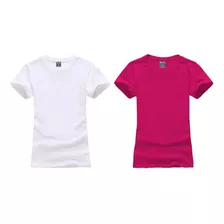 Kit 02 Camisetas T-shirts Blusa Feminina Baby Look C6