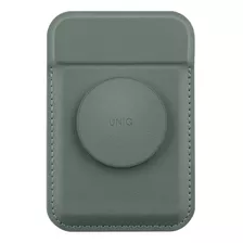 Porta Tarjeta / Tarjetero Magnético Para iPhone - Marca Uniq - Modelo Flixa - Verde