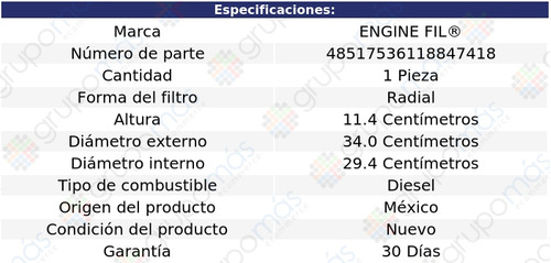 Filtro De Aire Engine Fil Buick Century V8 5.7l Diesel 1981 Foto 2