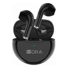 Audifonos In-ear Bluetooth 5.1 1hora Aut119 Inalambrico Color Negro Luz Negro