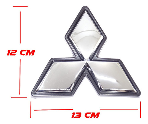 Logo Emblema Mscara Cromada Mitsubishi L200 2016-2018 Foto 2