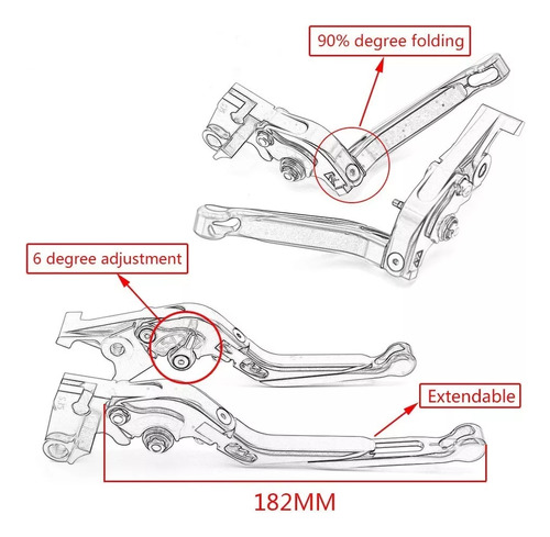 Freno Embrague Palanca For Yamaha R15 15 V3 Foto 3